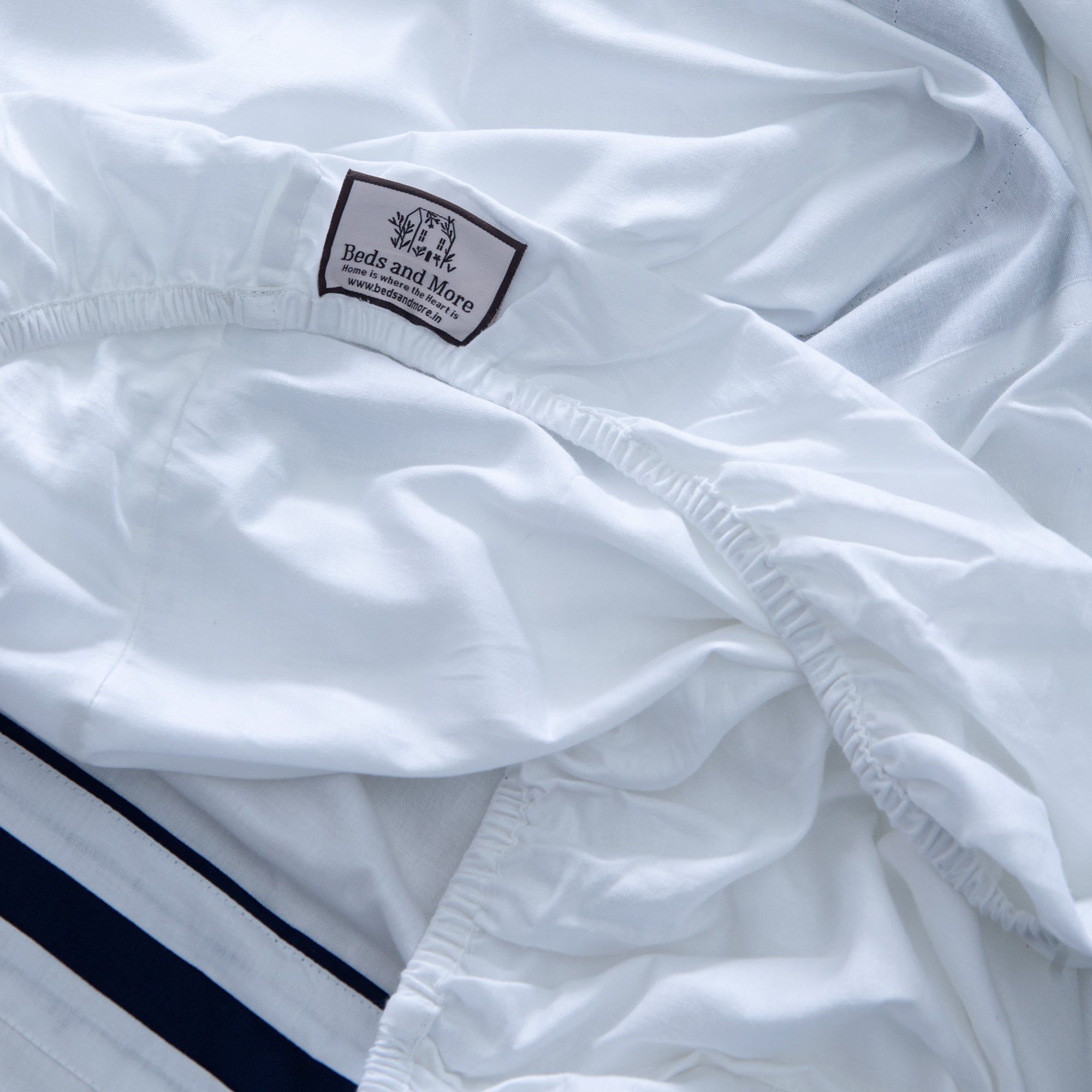 The Royal Brilliance - Super King Size Fitted Cotton Bedsheet with two matching pillow covers