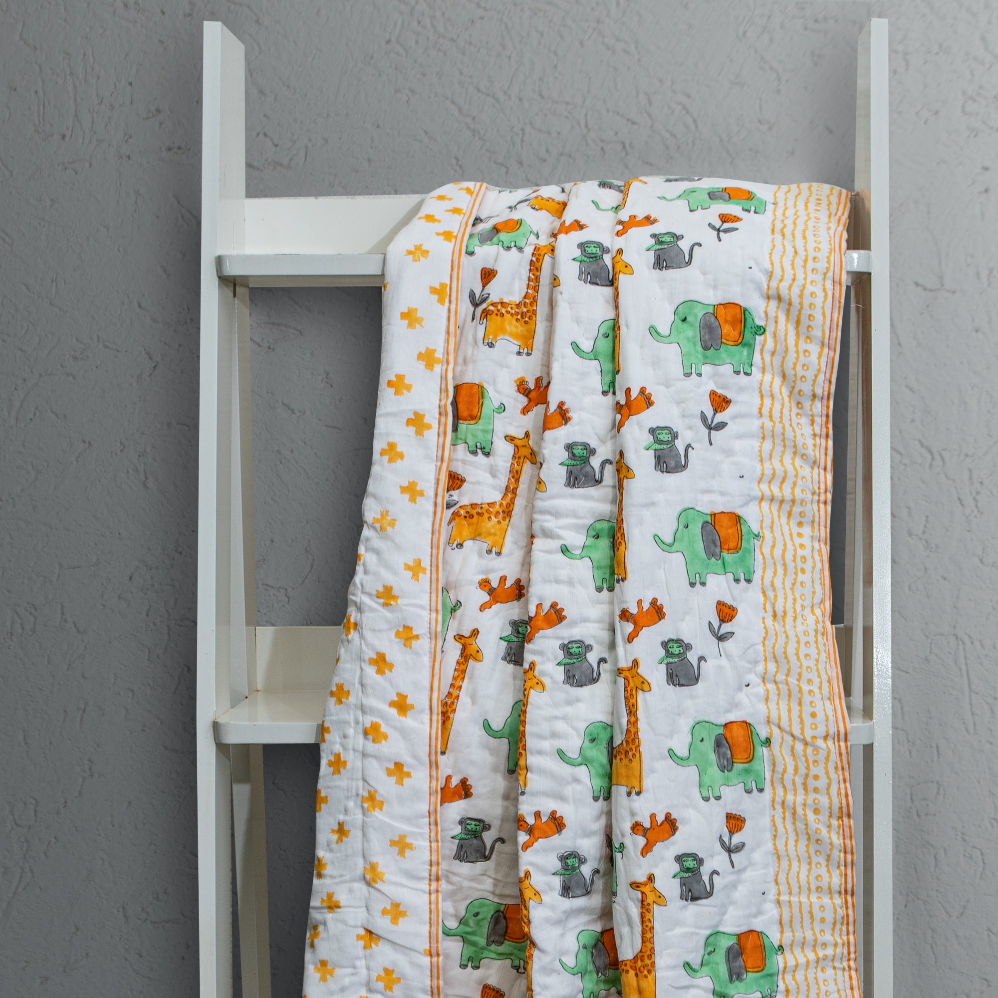 Jungle World Muslin Baby Quilt