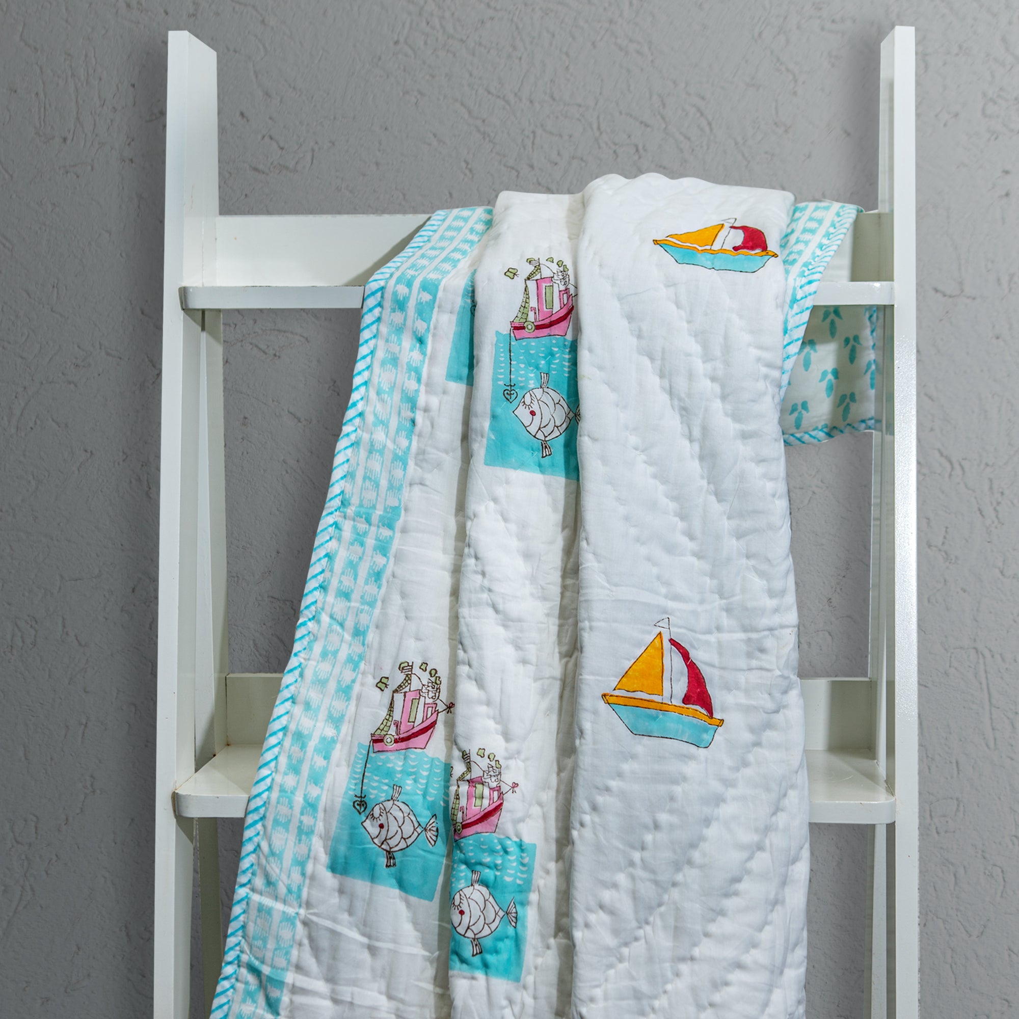 Sail Away Muslin Baby Quilt