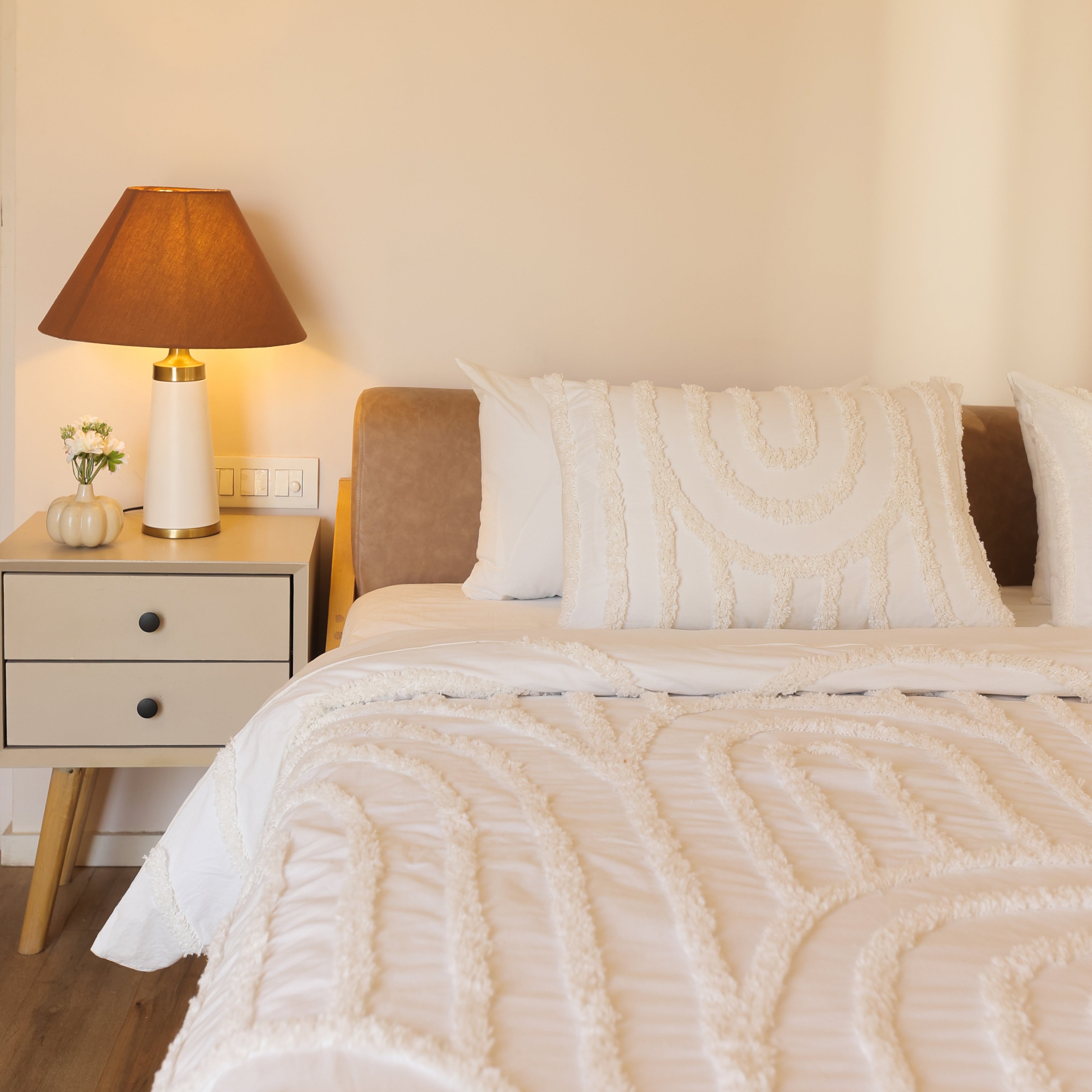 The White Grace Cotton Duvet Cover