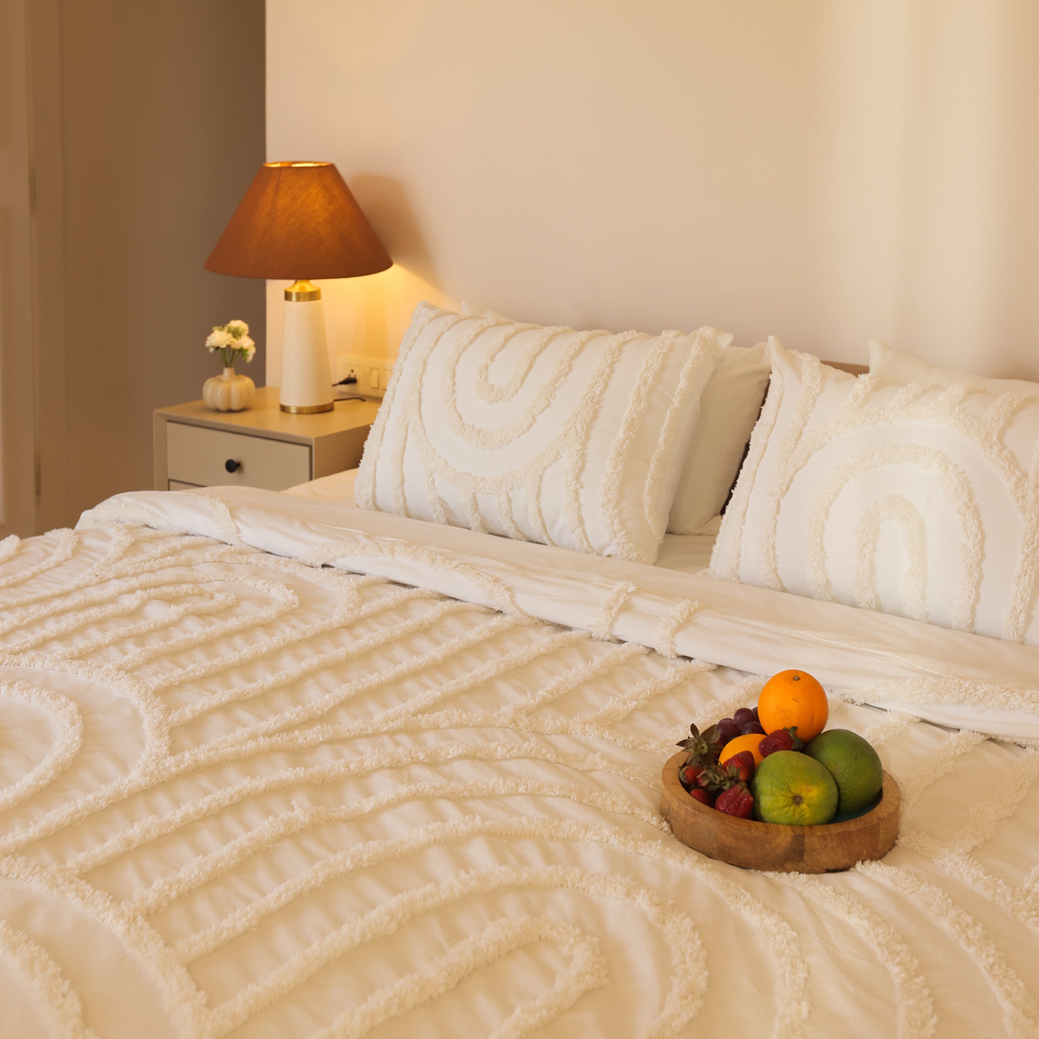 The White Grace Pure Cotton Bedding
