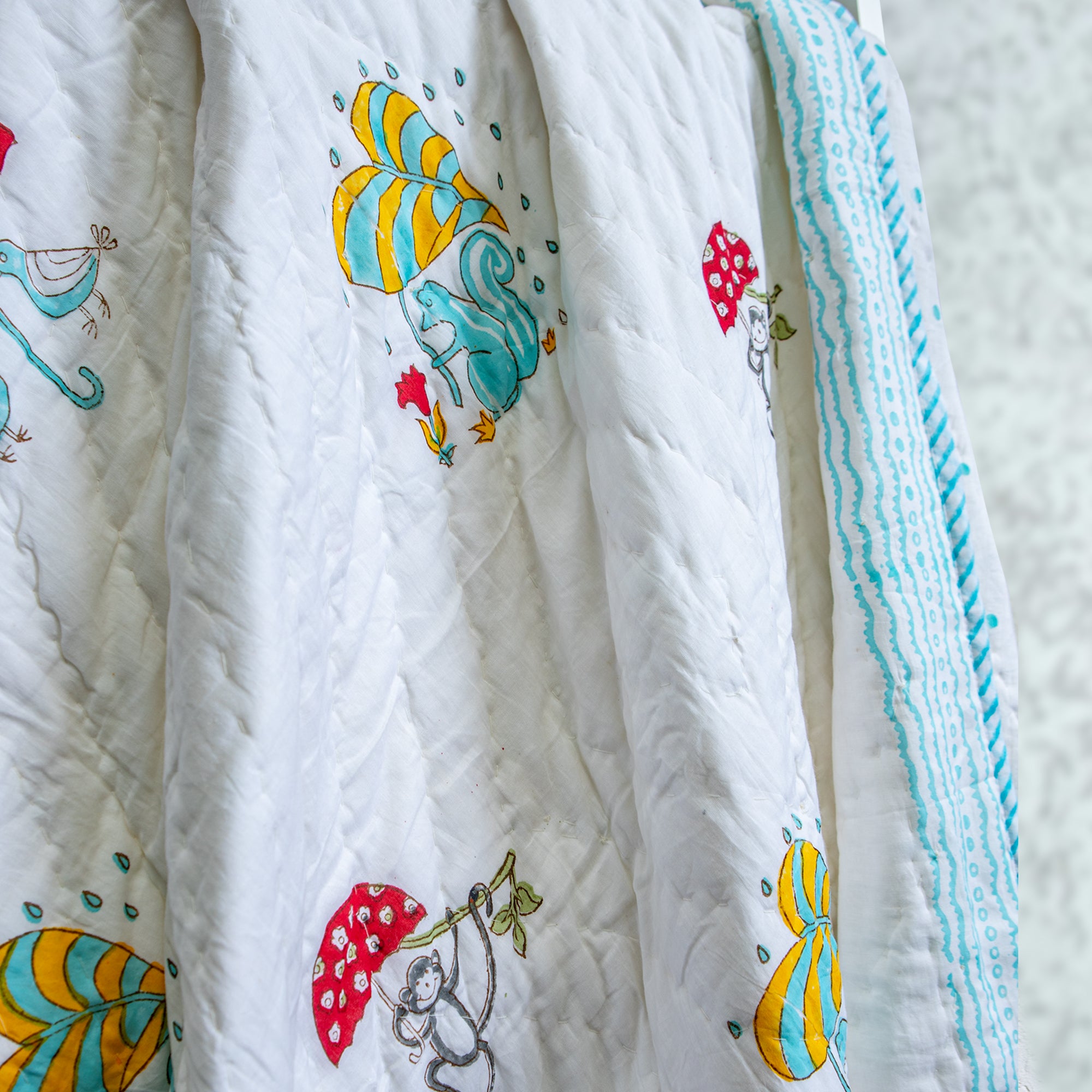 Monkeying Around Muslin Baby Quilt