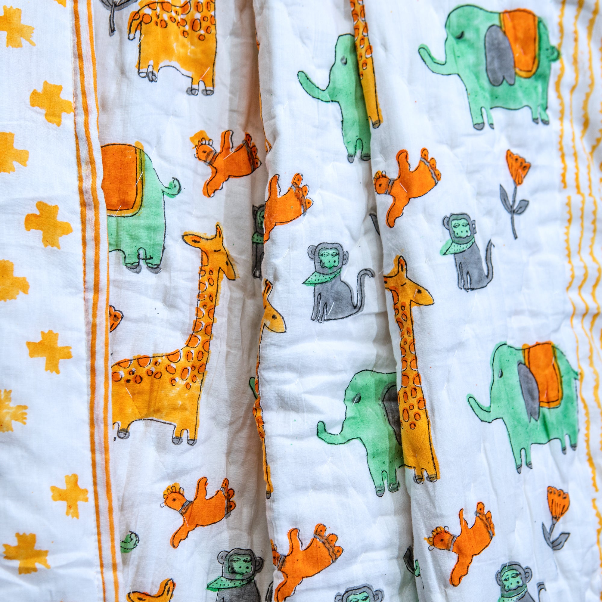 Jungle World Muslin Baby Quilt
