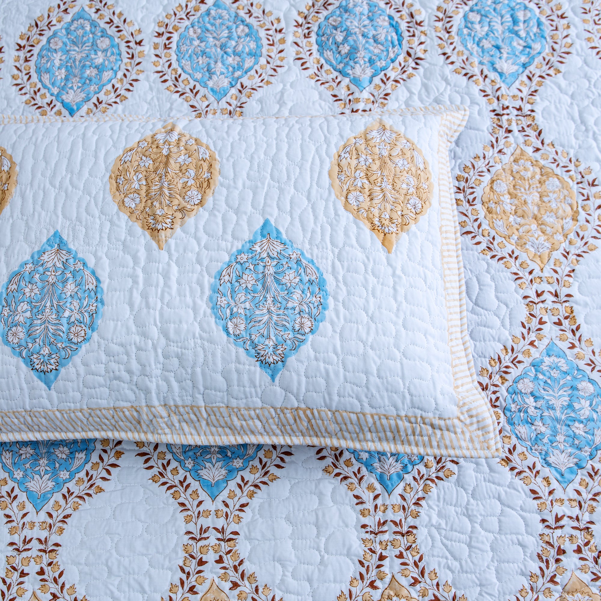 The Fern Retreat - Pure Cotton Bedcover with two matching pillow covers