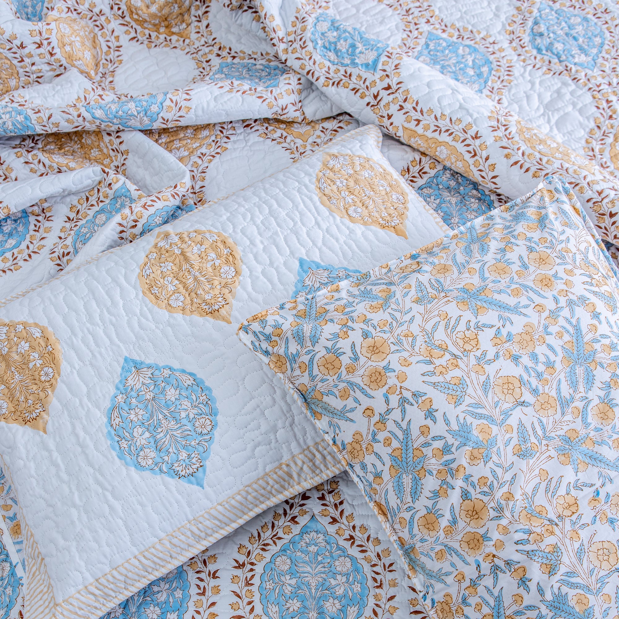 The Fern Retreat - Pure Cotton Bedcover with two matching pillow covers