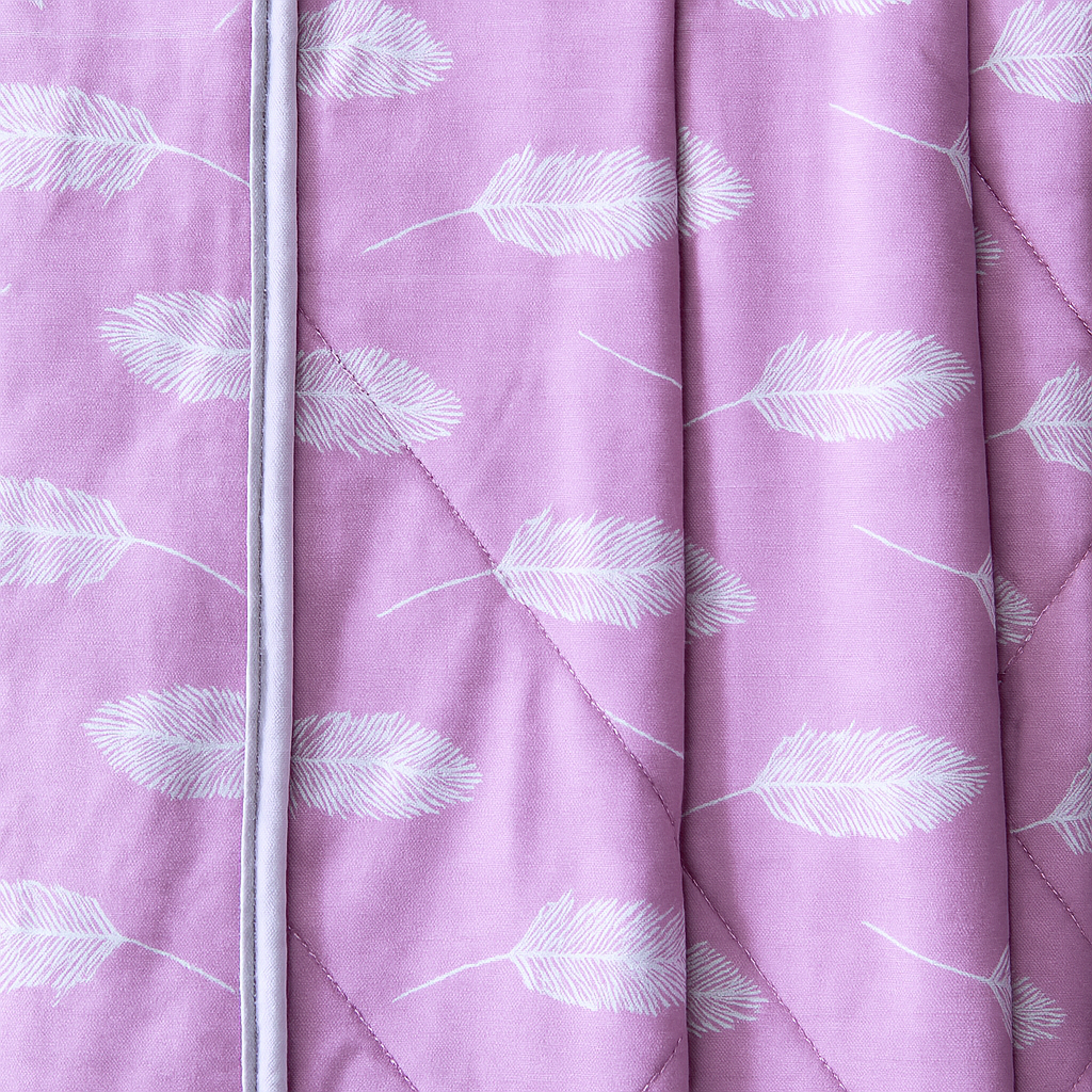 Pink Feather - Reversible Single Cotton Dohar