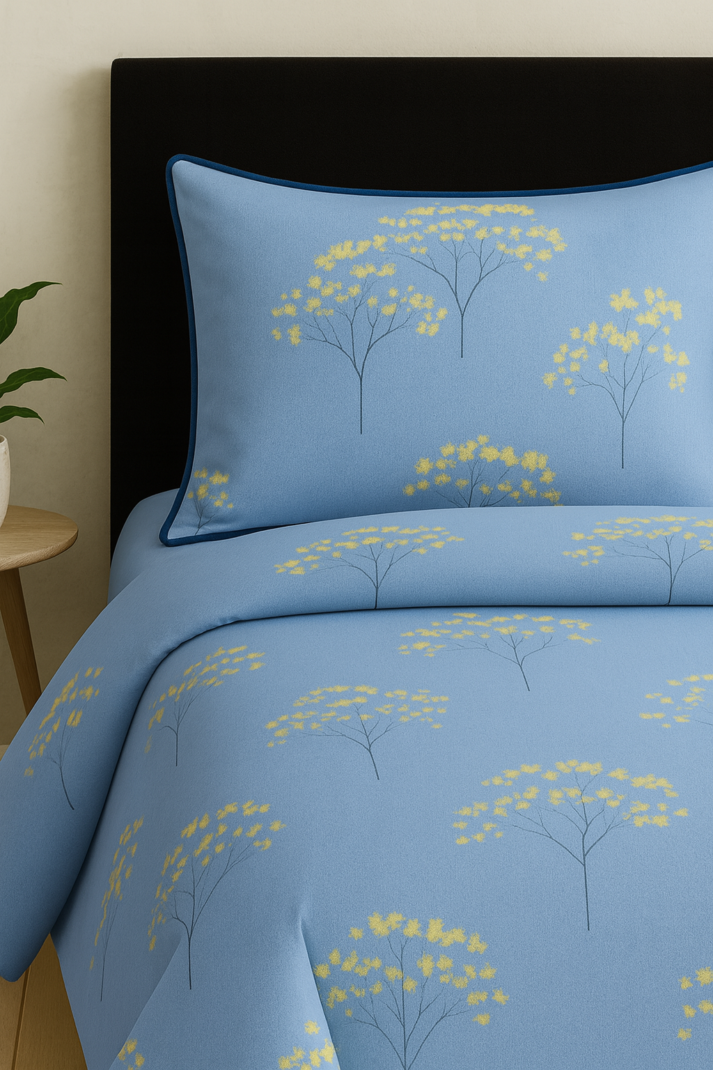Dandelions Dance - Cotton Bedsheet Set with Two Pillow Covers