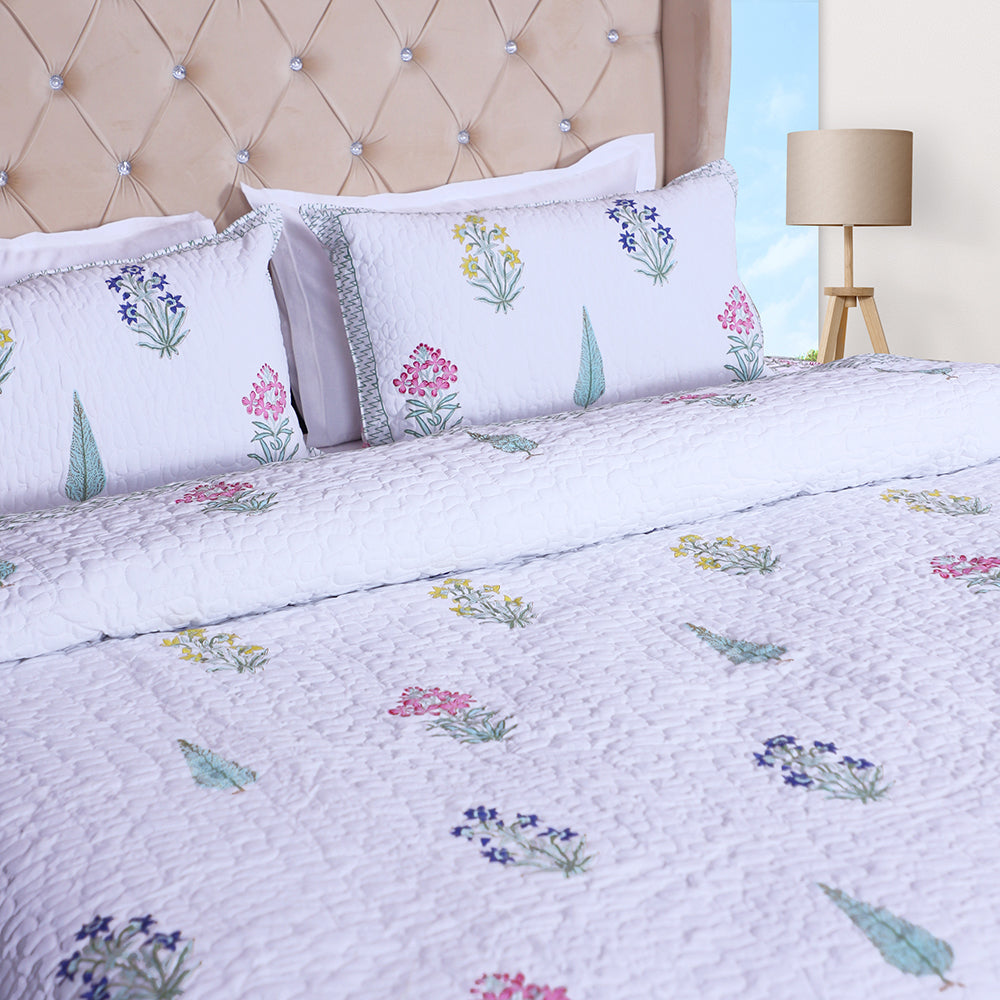 Luxe Blush - Pure Cotton Bedcover with two Matching pillow covers