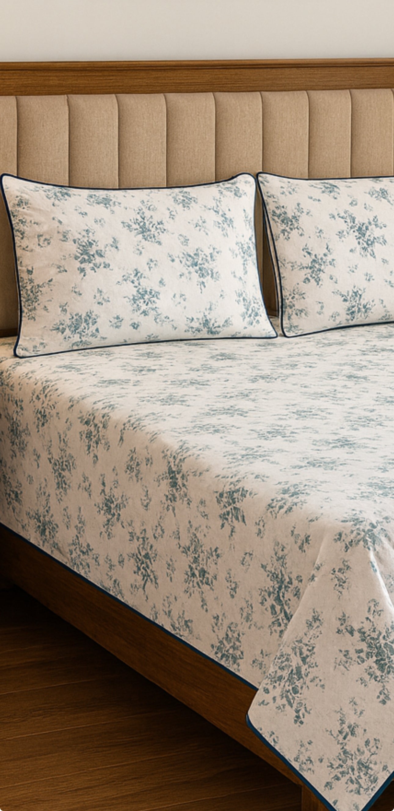 Floral Faze - Cotton Bedsheet Set with Two Pillow Covers