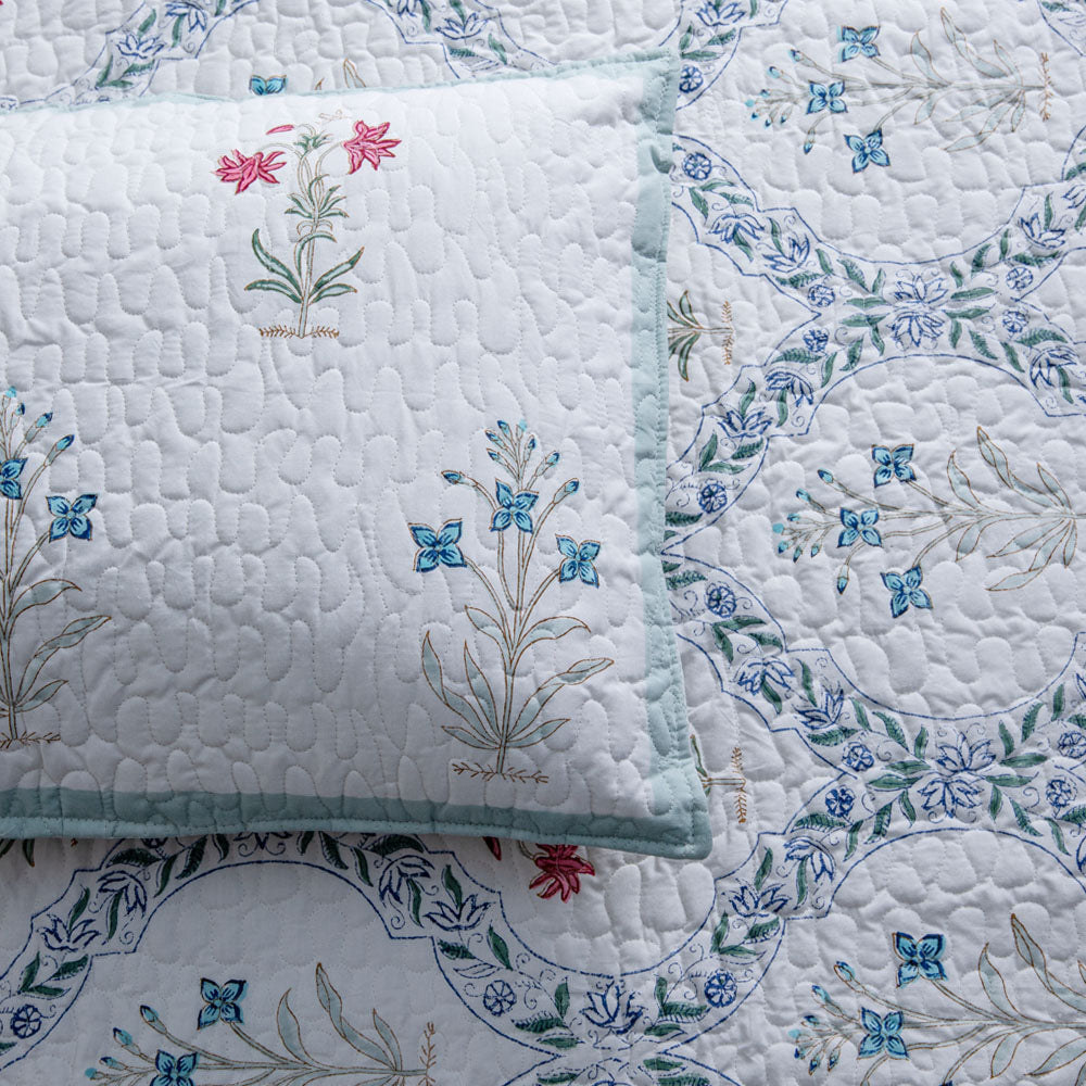Luxe Retreat- Pure Cotton Bedcover with two matching pillow covers