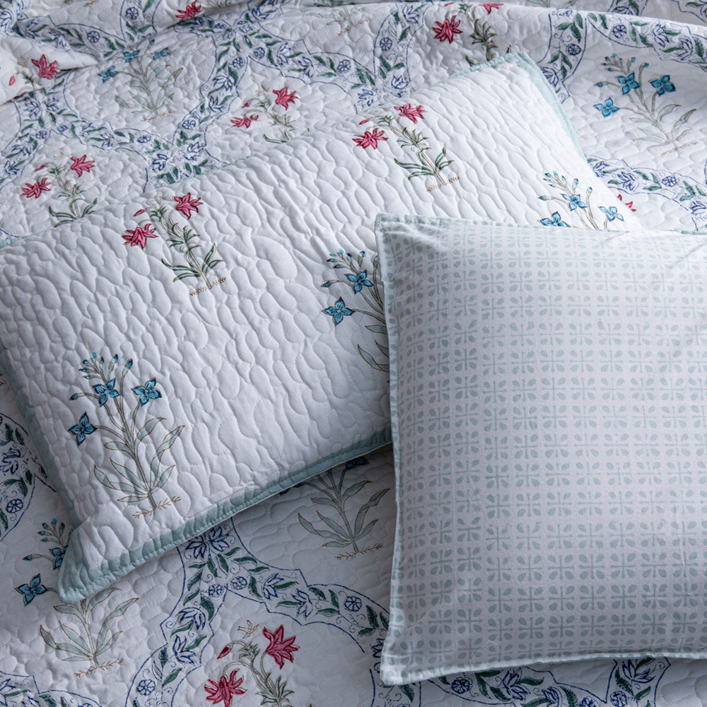 Luxe Retreat- Pure Cotton Bedcover with two matching pillow covers