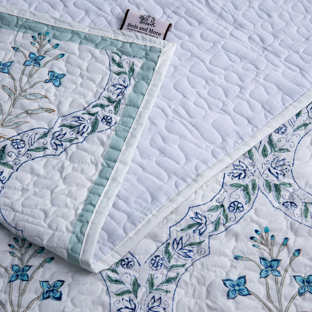 Luxe Retreat- Pure Cotton Bedcover with two matching pillow covers