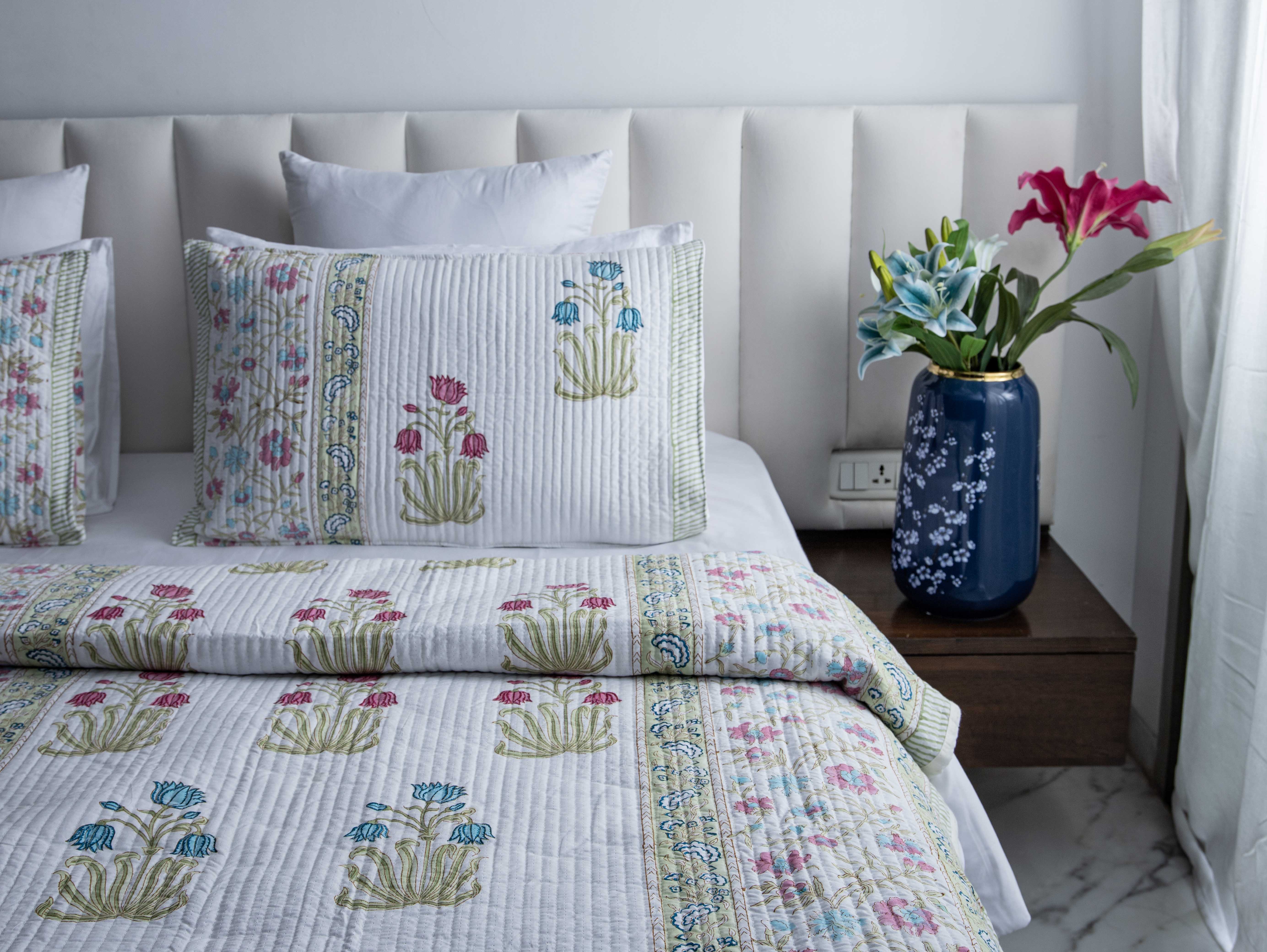 Regal Symphony- Pure Cotton Bedcover with two matching pillow covers