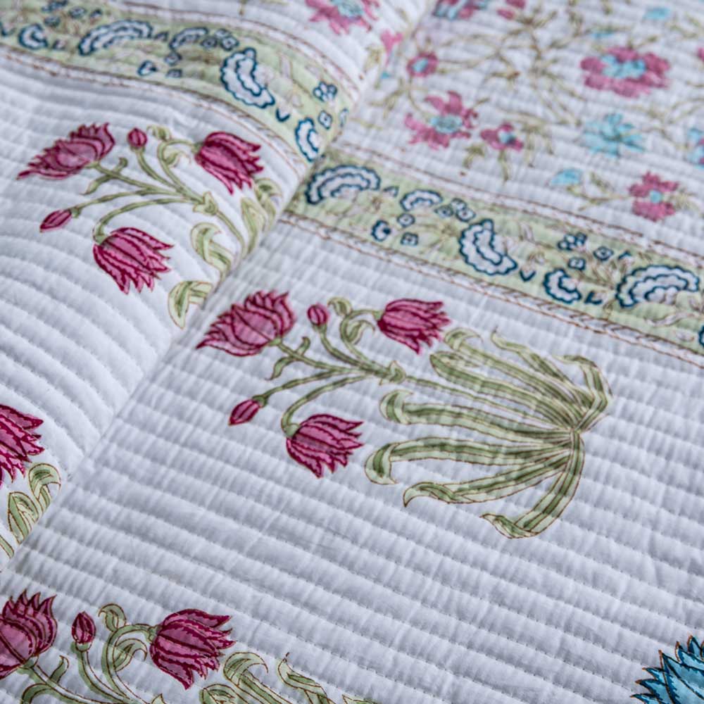 Regal Symphony- Pure Cotton Bedcover with two matching pillow covers
