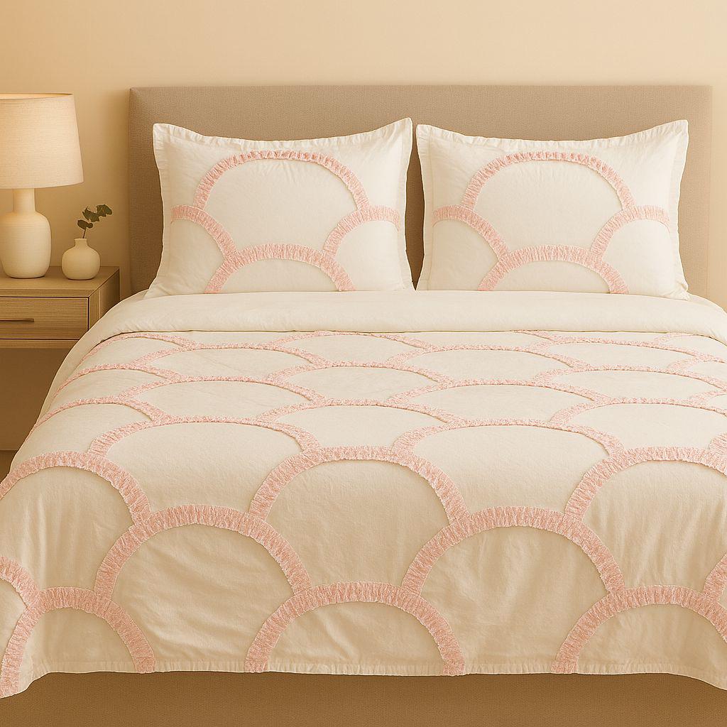 The Pink Ruffled Bedding Set