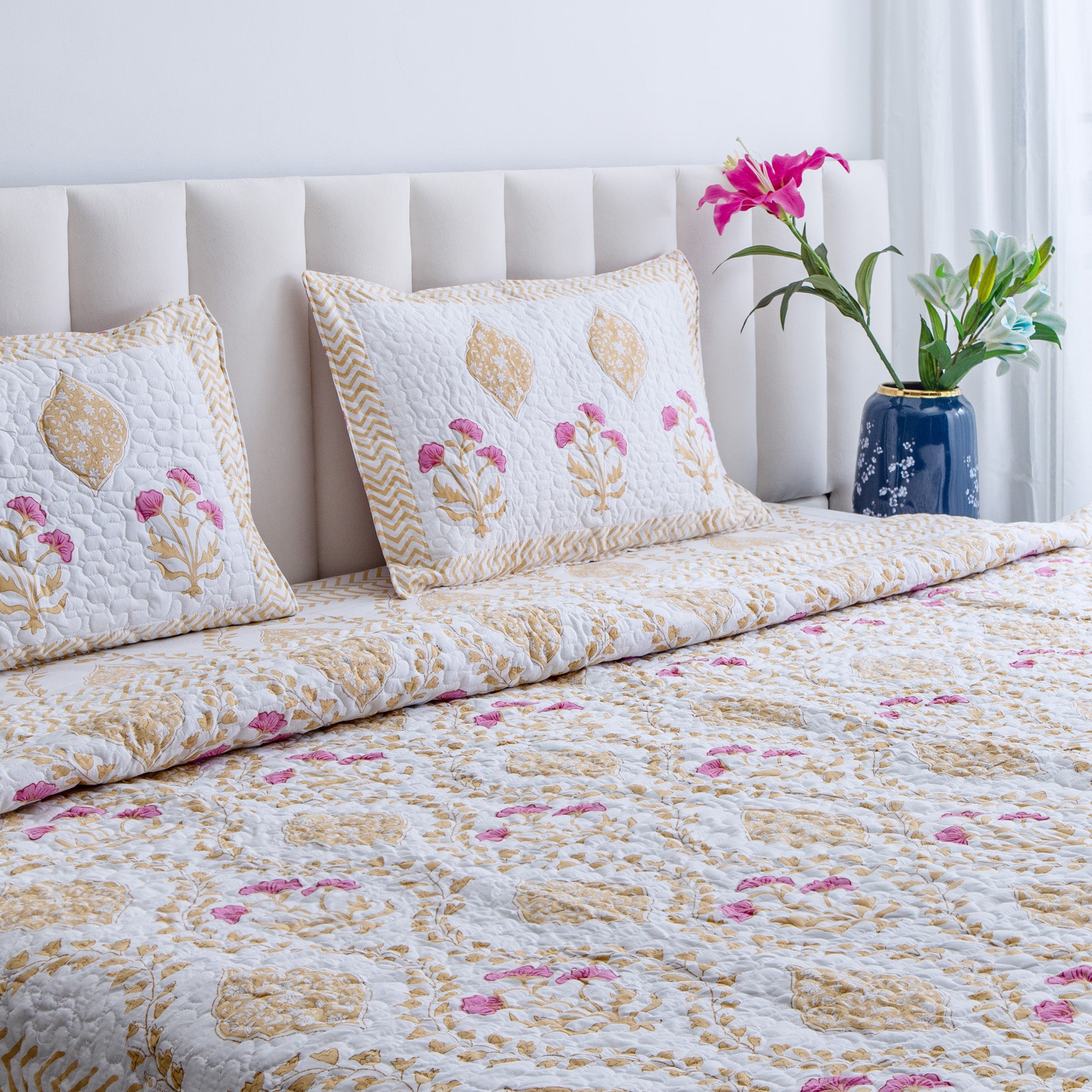 Dream Weave - Pure Cotton Bedcover with two matching pillow covers