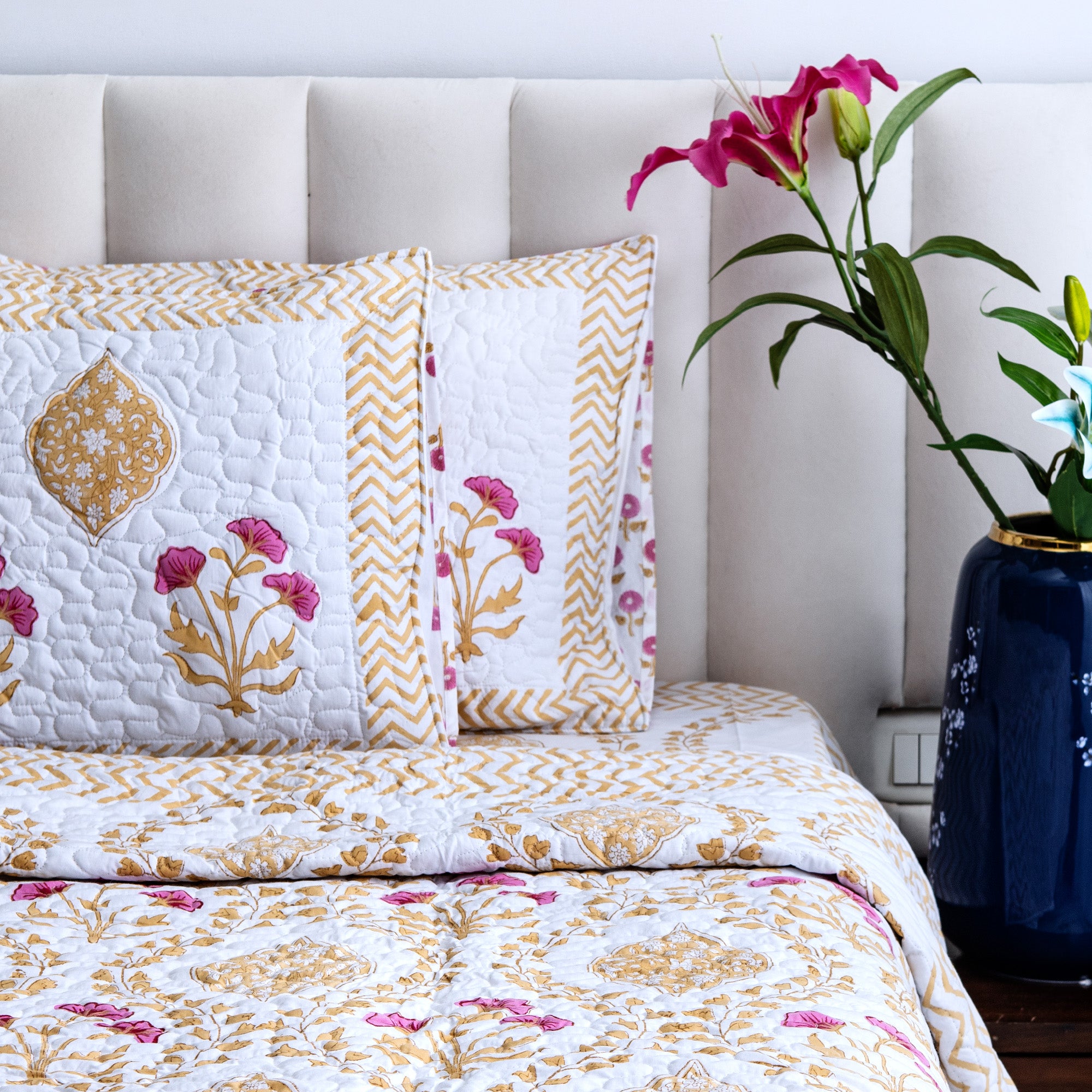 Dream Weave - Pure Cotton Bedcover with two matching pillow covers