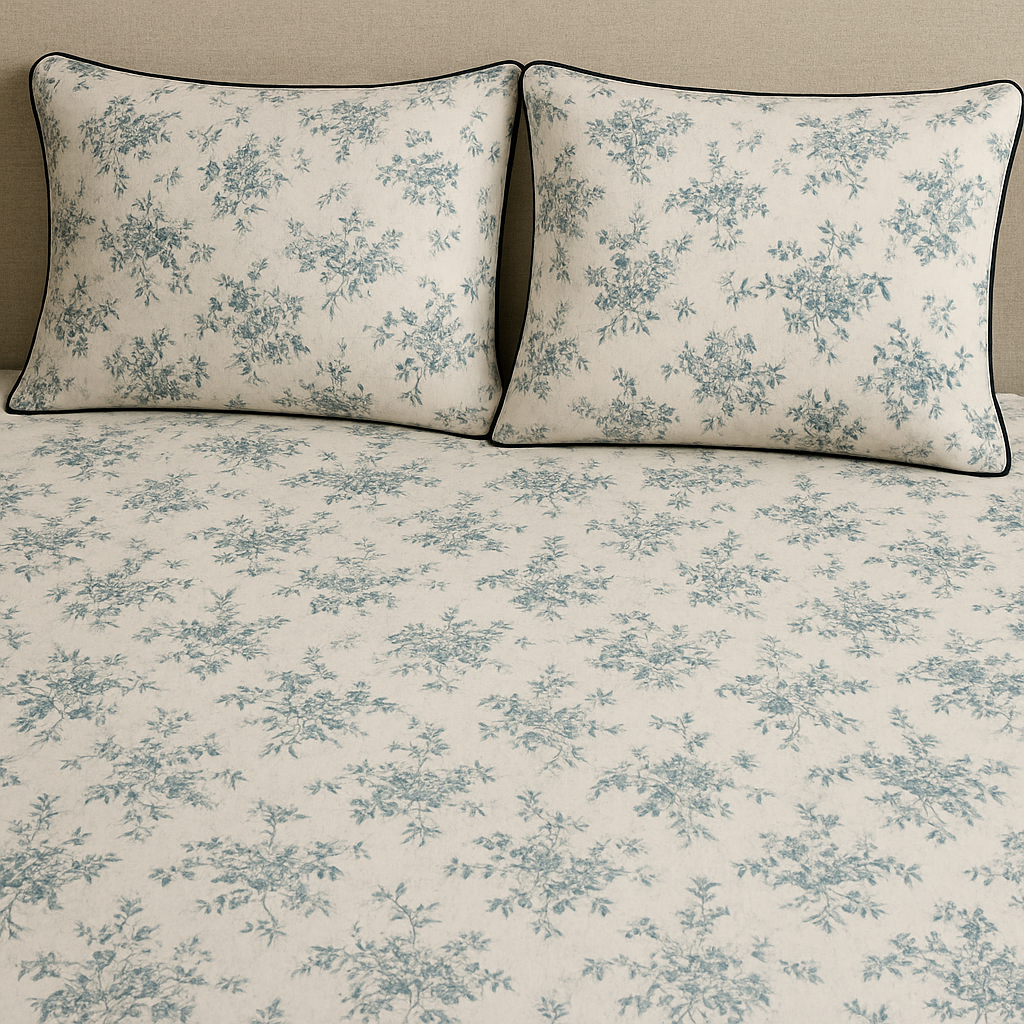 Floral Faze - Cotton Bedsheet Set with Two Pillow Covers