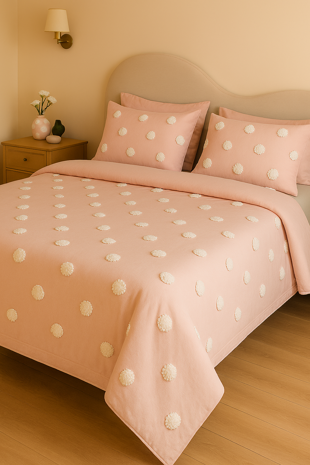 Pink Polka Dots Pure Cotton Bedding
