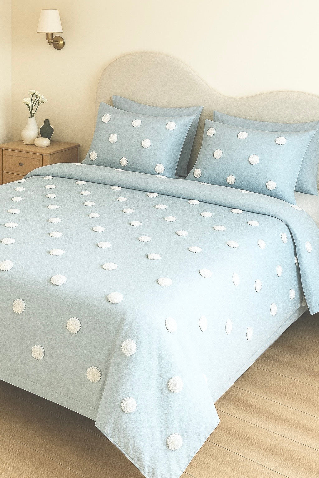 Blue Polka Dots Pure Cotton Bedding