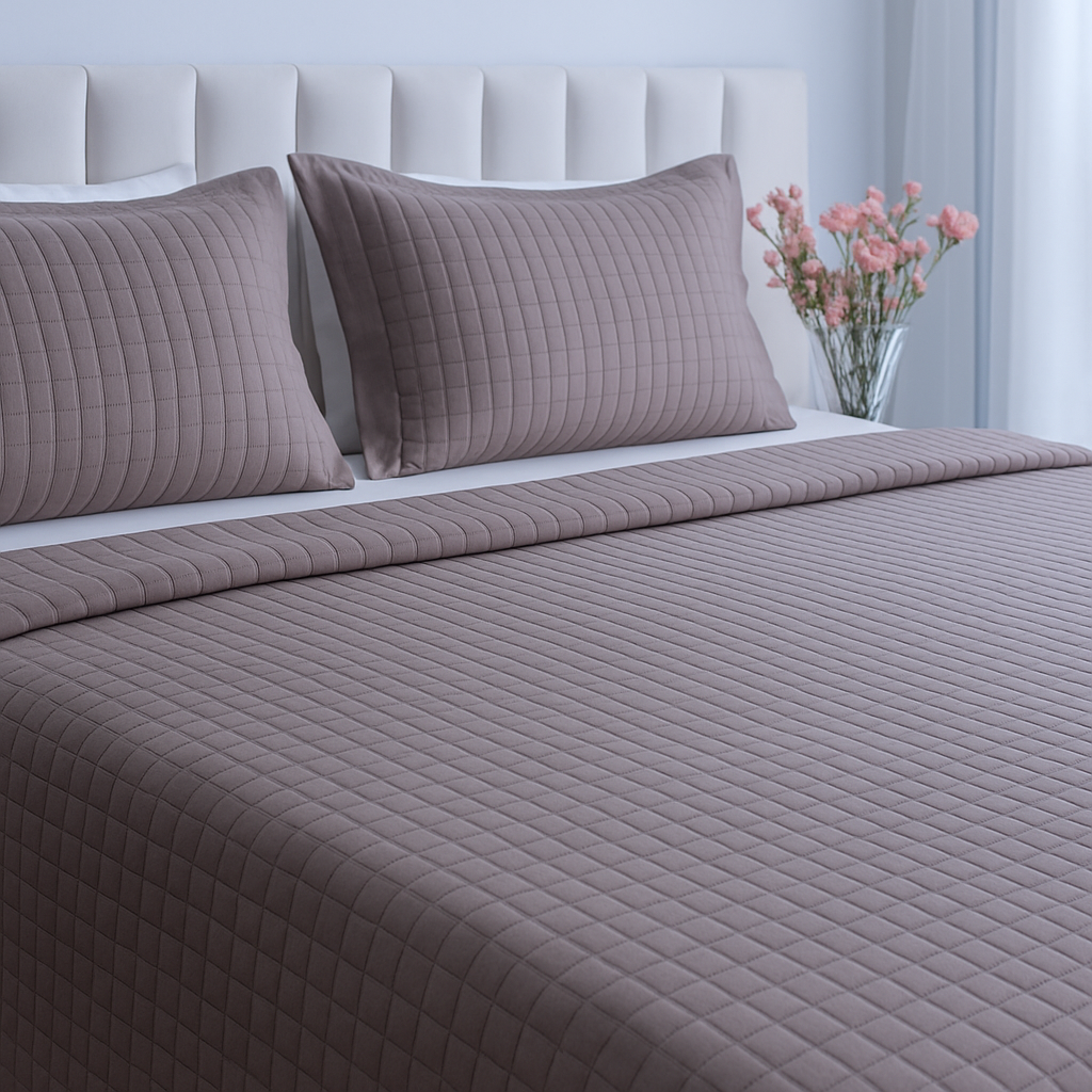 Urban Oasis QUILTED BEDCOVER SET - SUPER KING BEDCOVER WITH TWO MATCHING PILLOW COVERS