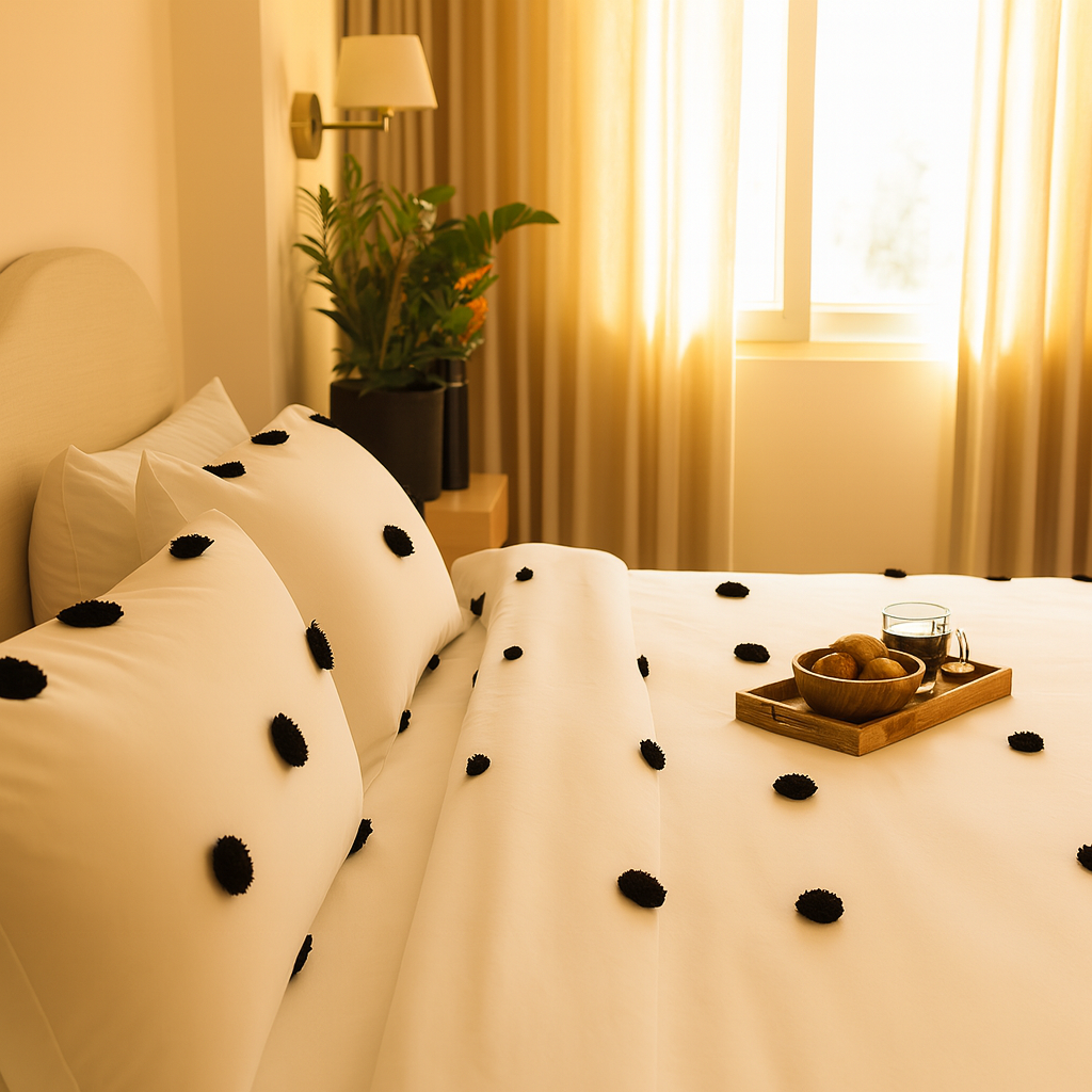 Black Polka Dots Pure Cotton Bedding