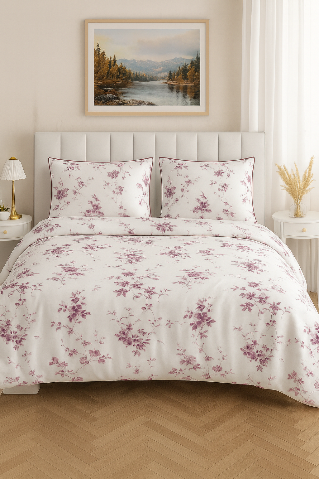 Floral Fun - Cotton Bedsheet Set with Two Pillow Covers