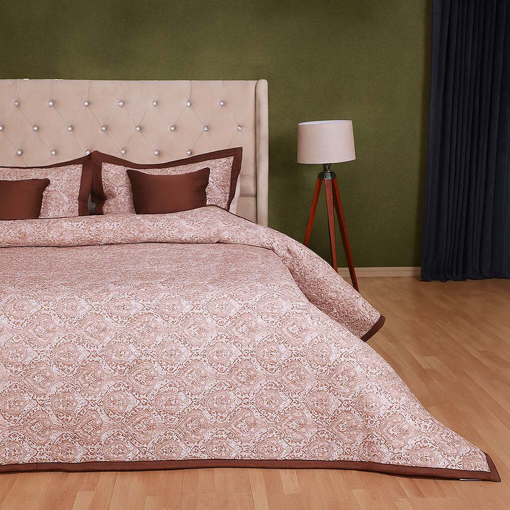 Timeless Ensemble- Cotton bedcover with two matching pillow covers
